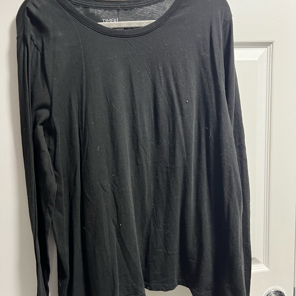 Time and Tru Black Long Sleeve Tee